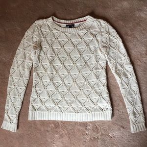 Tommy Hilfiger white crochet sweater